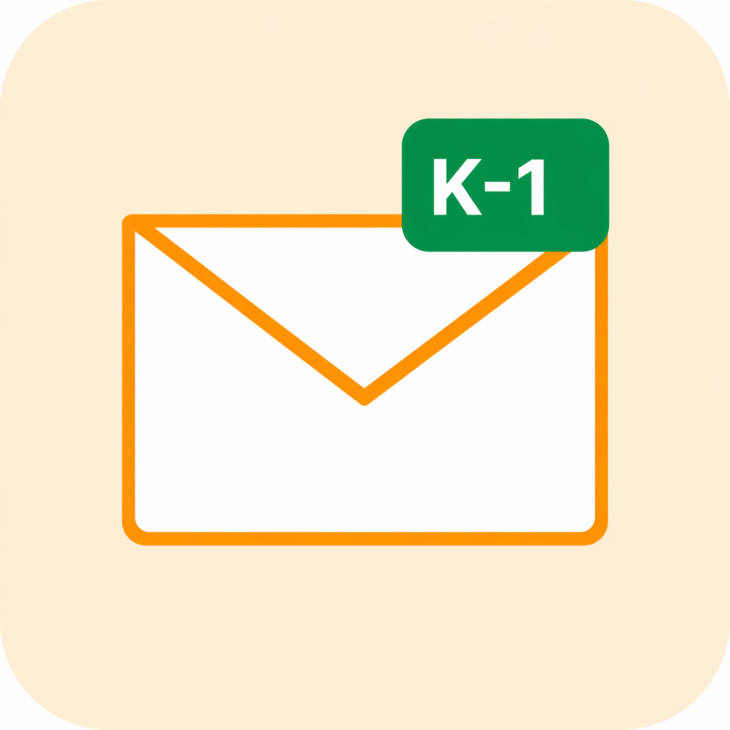 K-1 distribution icon